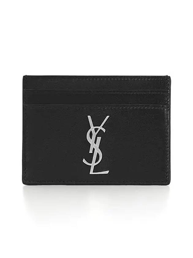 Luxury Saint Laurent Trending 2026 Monogram Card Case in Smooth Leather Black
