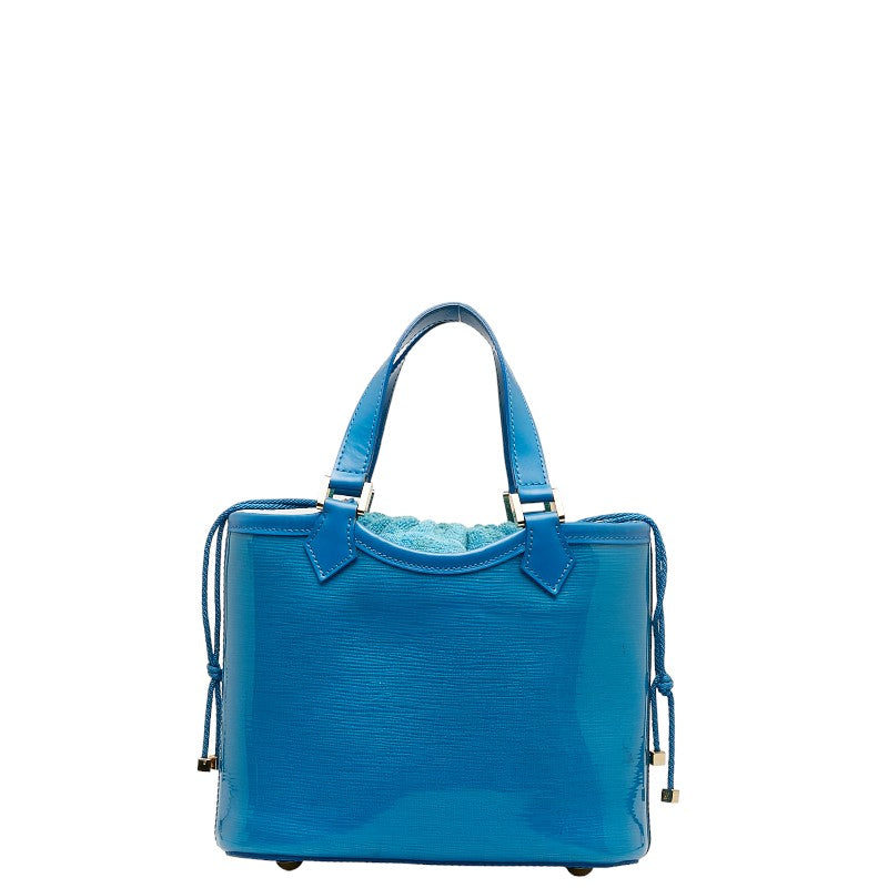 Louis Vuitton Epi Prague Mini Ragune Bay Handbag Blue Vinyl