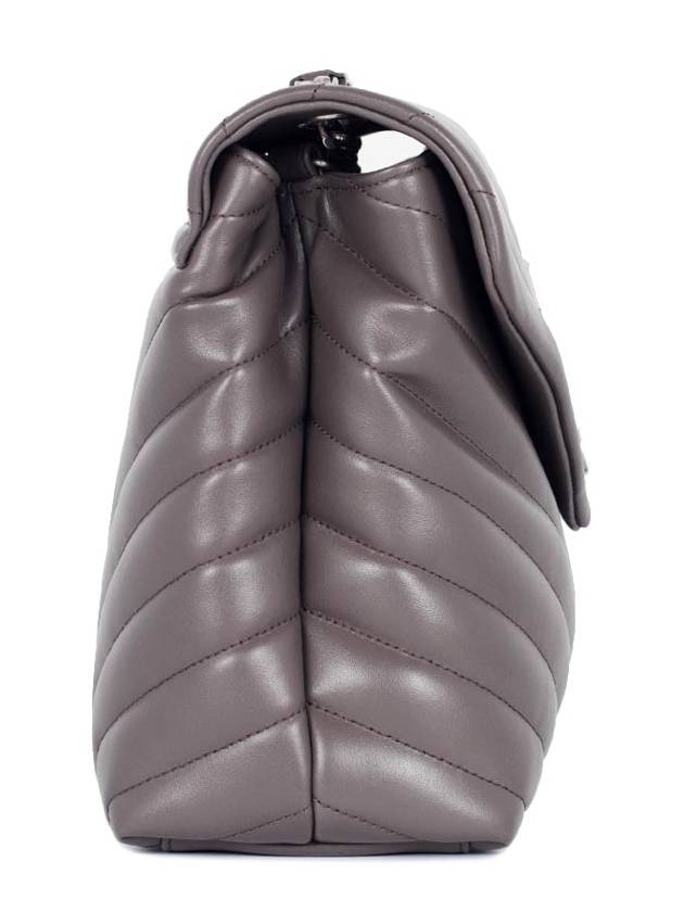 Luxury Saint Laurent Trending 2025 Silver Hardware Loulou Monogram Chain Shoulder Bag Grey