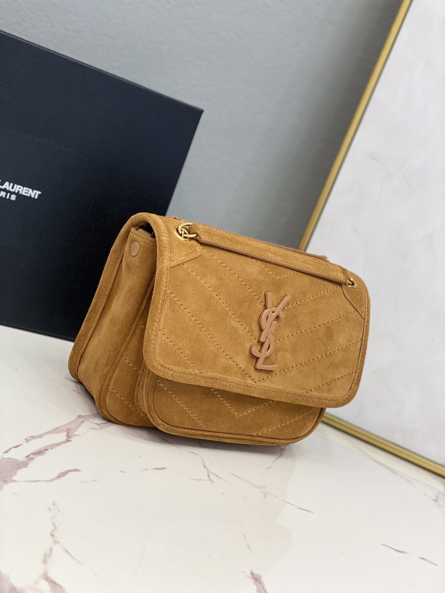 Yves Saint Laurent Niki Baby Chain Bag Brown