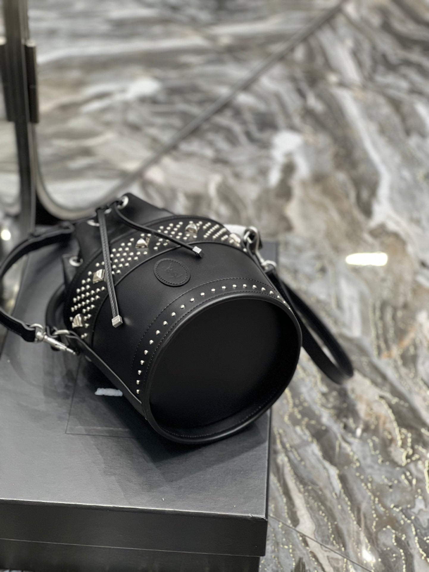 Yves Saint Laurent Bahia Small Bucket Bag Black