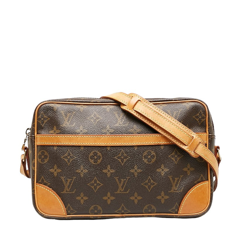 Louis Vuitton Monogram Trocadero 27 Slipper Shoulder Bag Brown PVC Leather Louis Vuitton