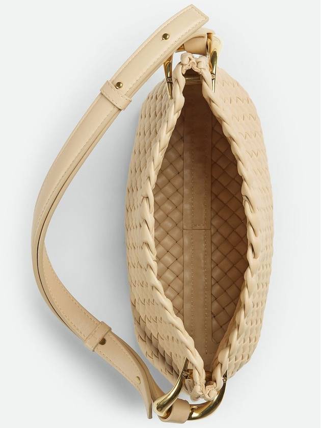 Luxury Bottega Veneta Small Clicker Shoulder Bag Beige