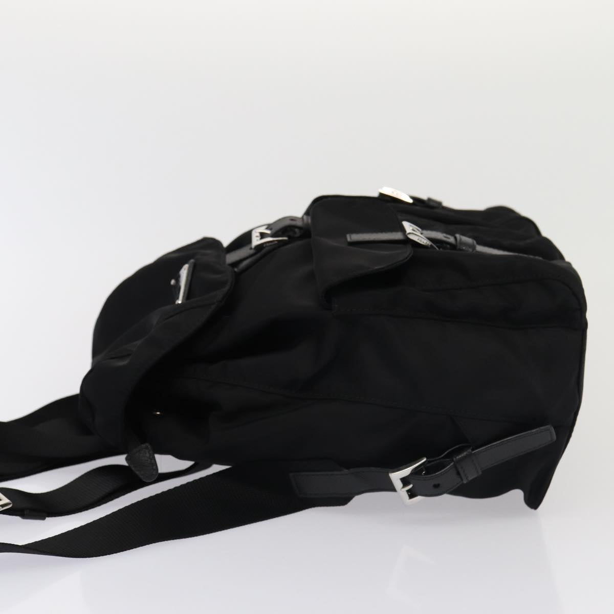 PRADA Backpack Nylon Black Auth