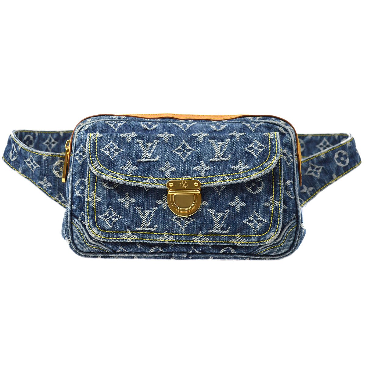 LOUIS VUITTON? BUM BAG WAIST POUCH INDIGO MONOGRAM ao32927