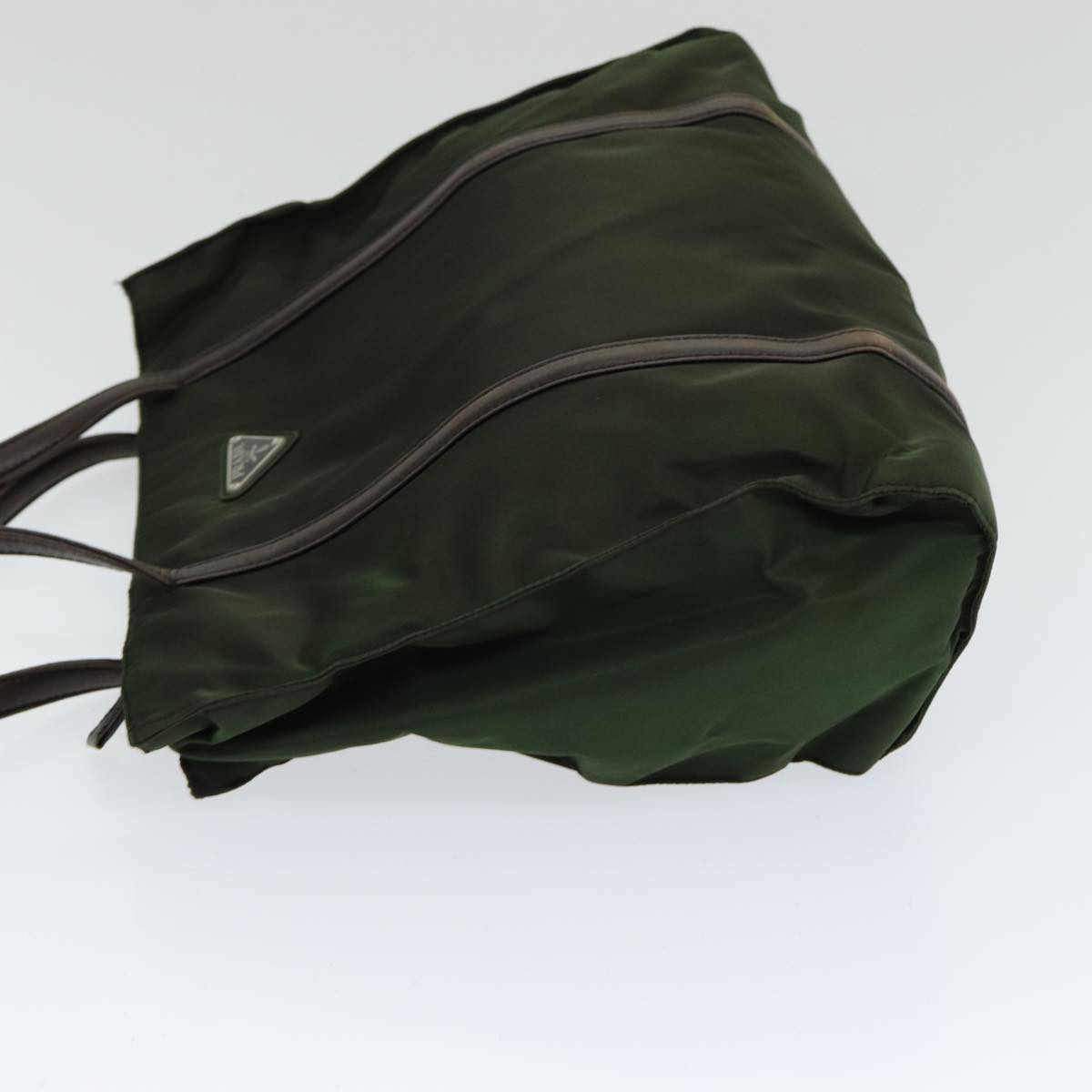 PRADA Shoulder Bag Nylon Khaki Auth