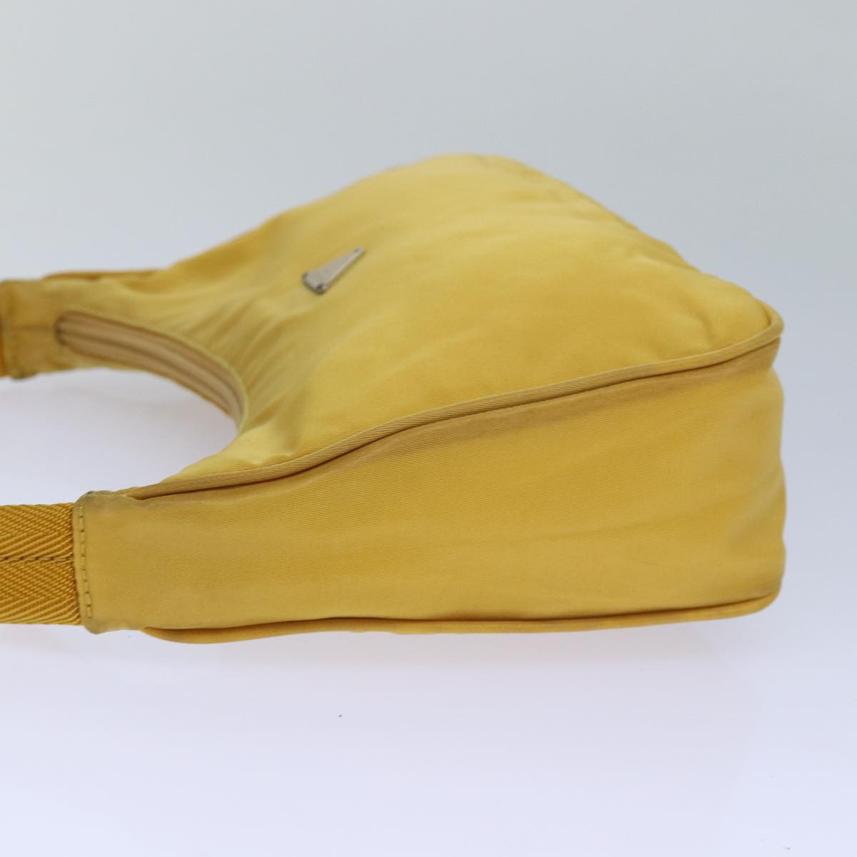 PRADA Hand Bag Nylon Yellow Auth