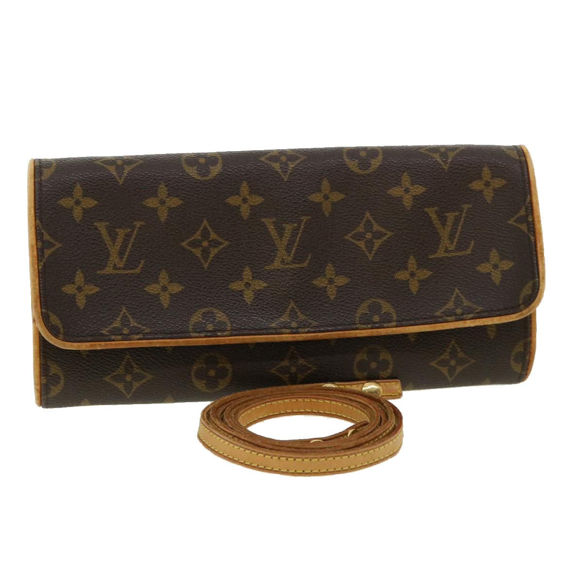 LOUIS VUITTON Monogram Pochette Twin GM Shoulder Bag LV Auth ar8030B