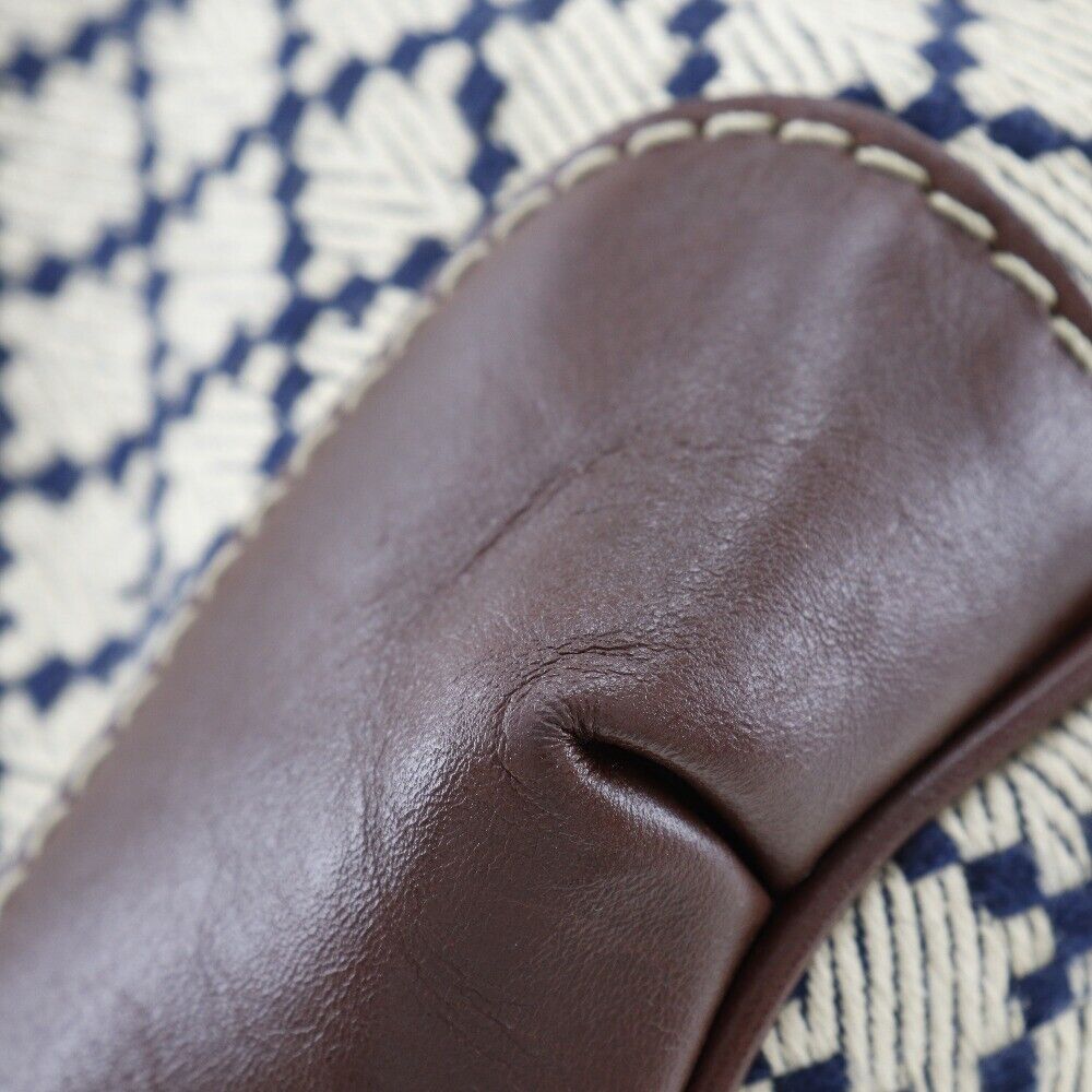 Gucci Lou Leather Canvas Handbag