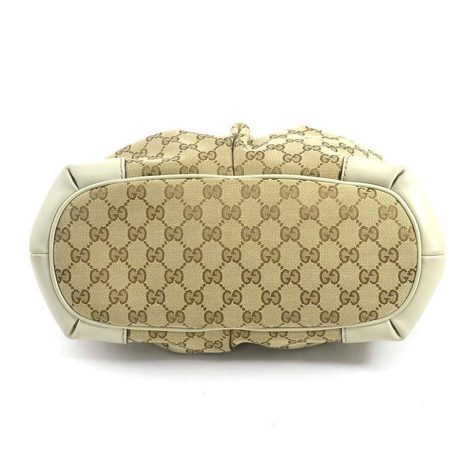 Gucci Monogram Leather Canvas Shoulder Bag