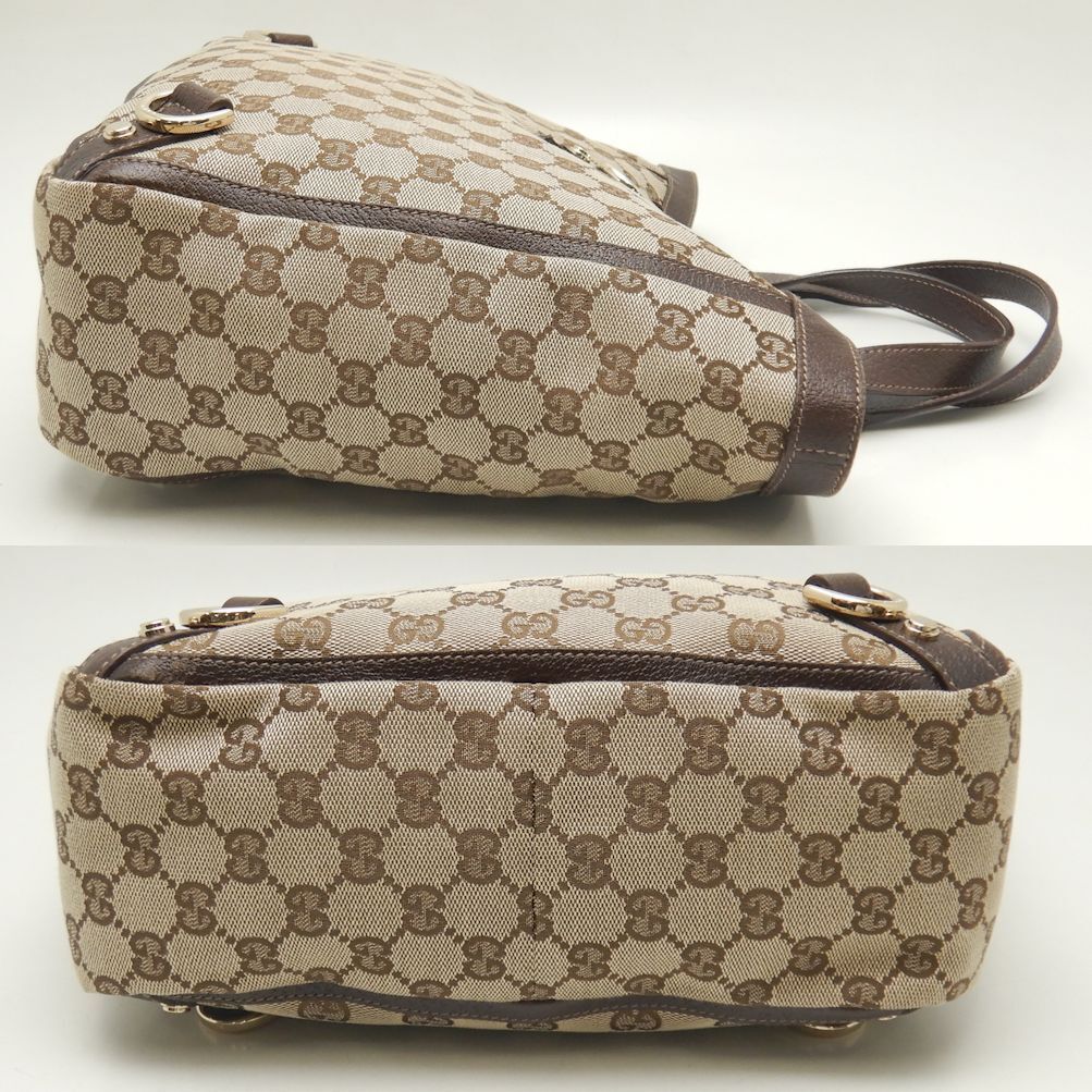 Gucci Monogram Leather Canvas Tote