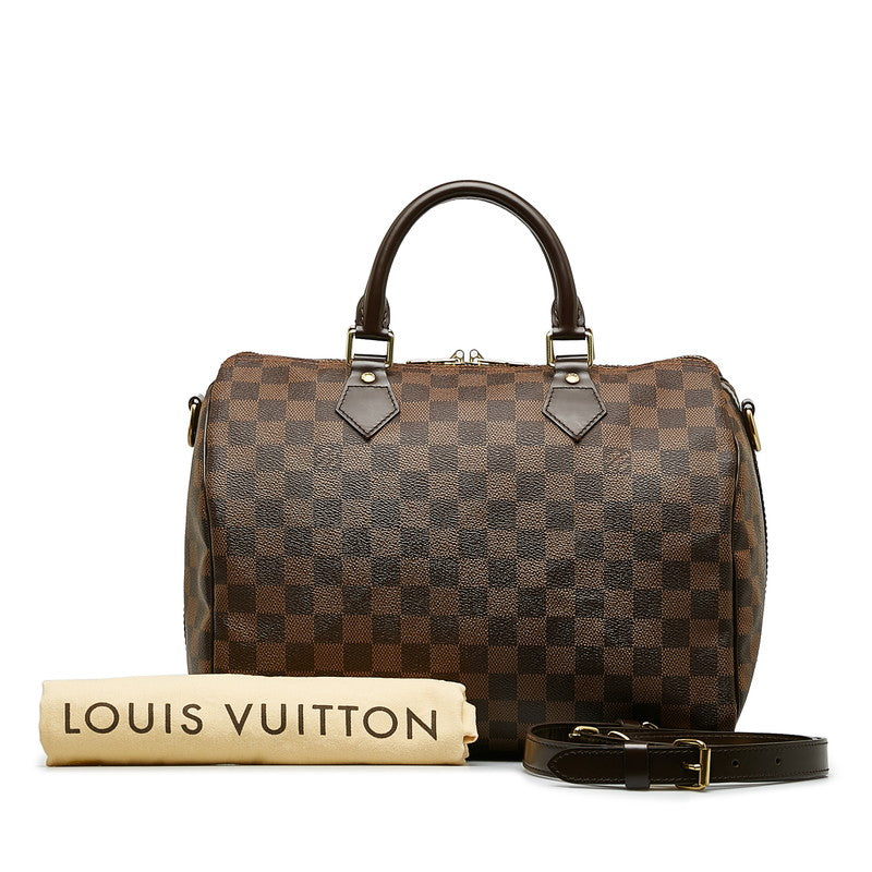 Louis Vuitton Speed Bandriel 30 Handbag Shoulder Bag 2WAY Brown PVC Leather Ladies Louis Vuitton