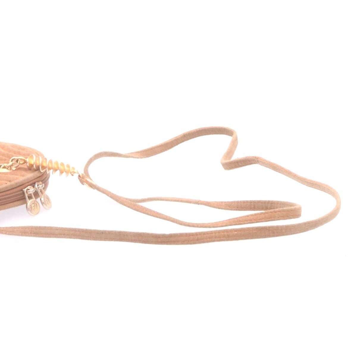 RARE, Fendi, caramel quilted suede, two way style purse with a 'pasta' or ' ' design in the quilted suede & hardware