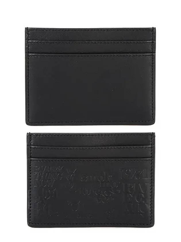 Luxury Saint Laurent Trending 2026 Logo Lettering Card Wallet Black