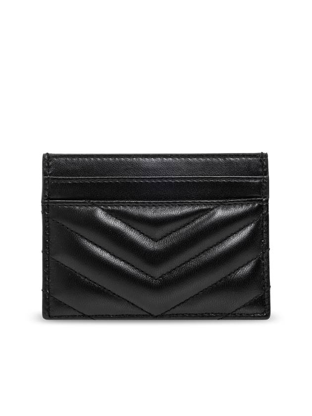 Luxury Saint Laurent Trending 2026 Cassandre Matelasse Lambskin Card Wallet Black