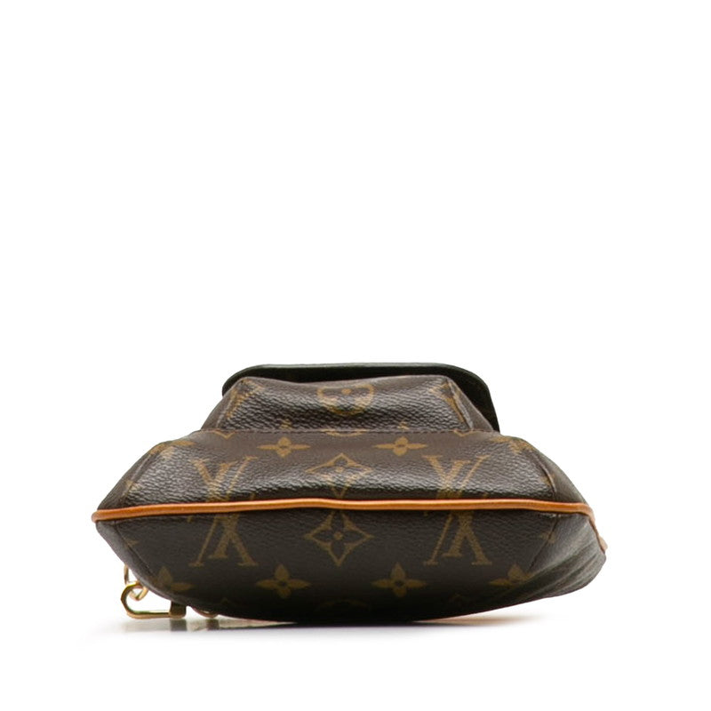 Louis Vuitton Monogram Partition Pouch Brown PVC Leather Louis Vuitton Clutch