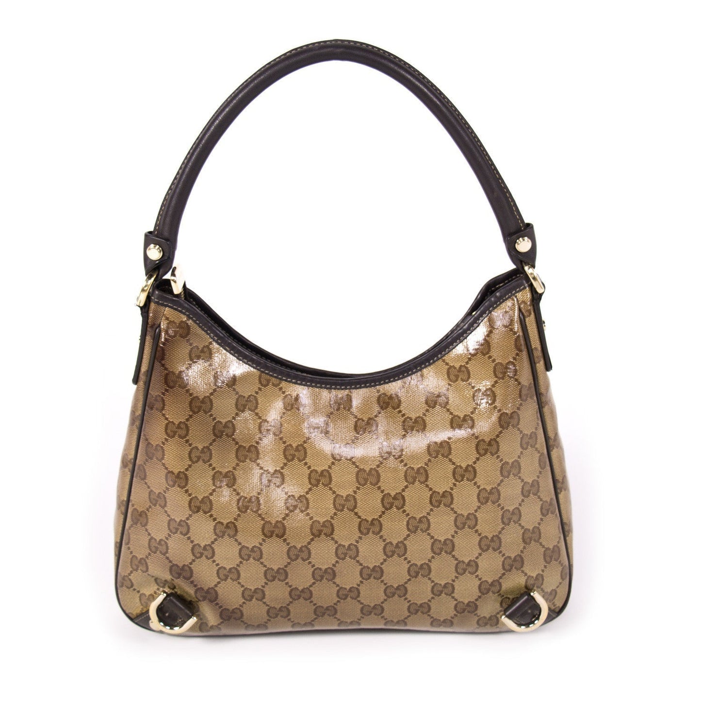 Gucci Leather Canvas Shoulder Bag Style 35