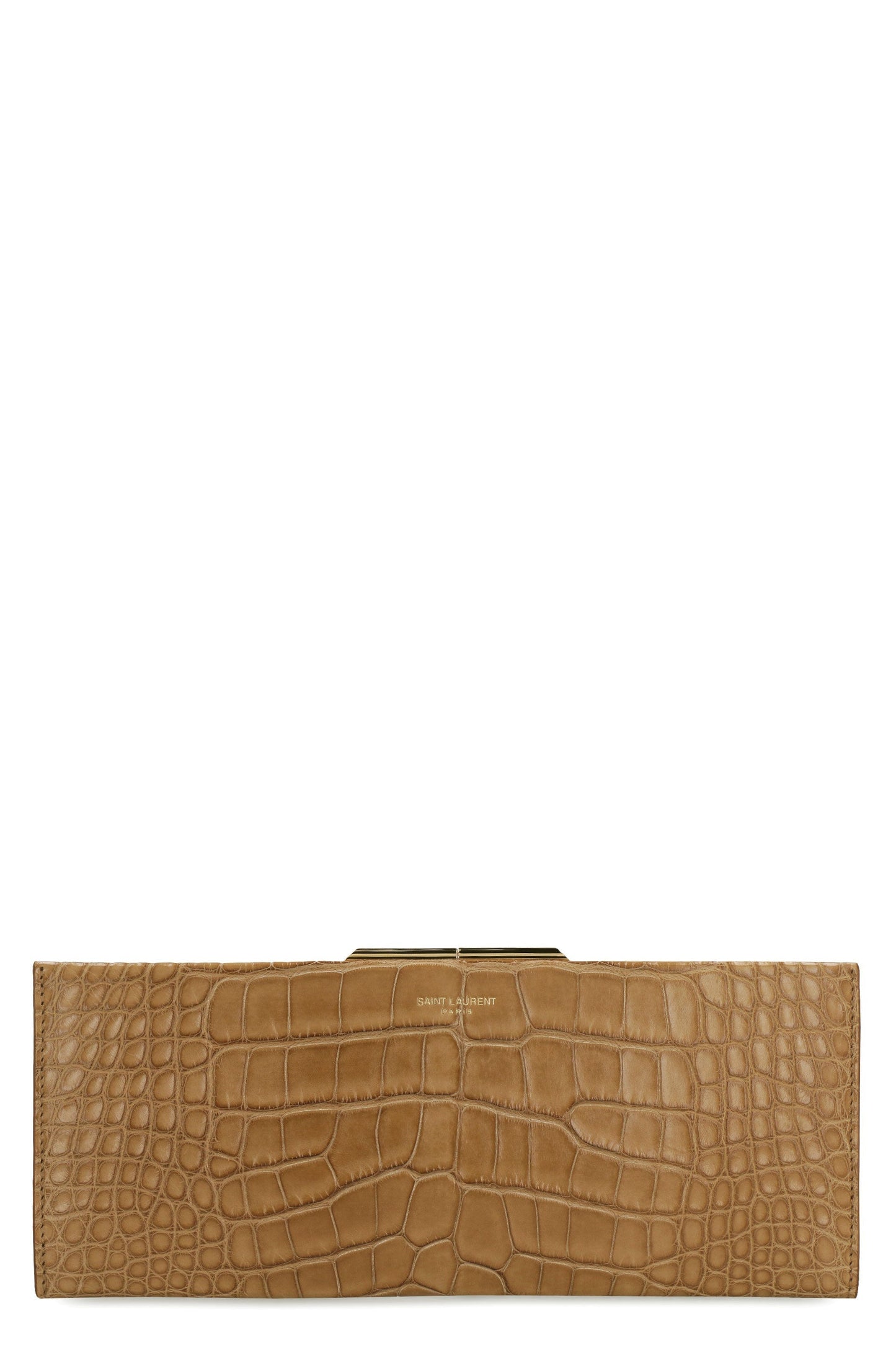 Luxury Saint Laurent Trending 2025 Women's Midnight Leather Clutch in Brown | Color 7732