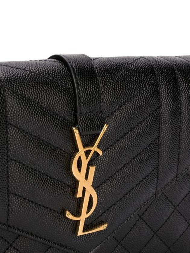 Luxury Saint Laurent Trending 2025 Cassandre Monogram Chain Cross Bag Black