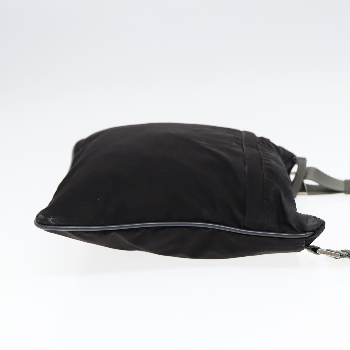 PRADA Sports Shoulder Bag Nylon Black Silver Auth