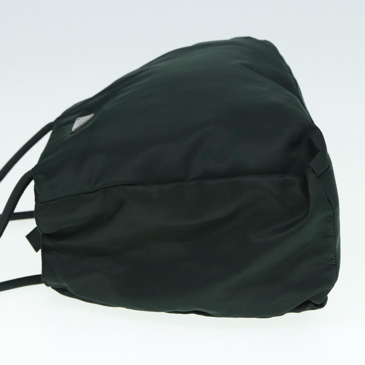 PRADA Hand Bag Nylon Green Silver Auth