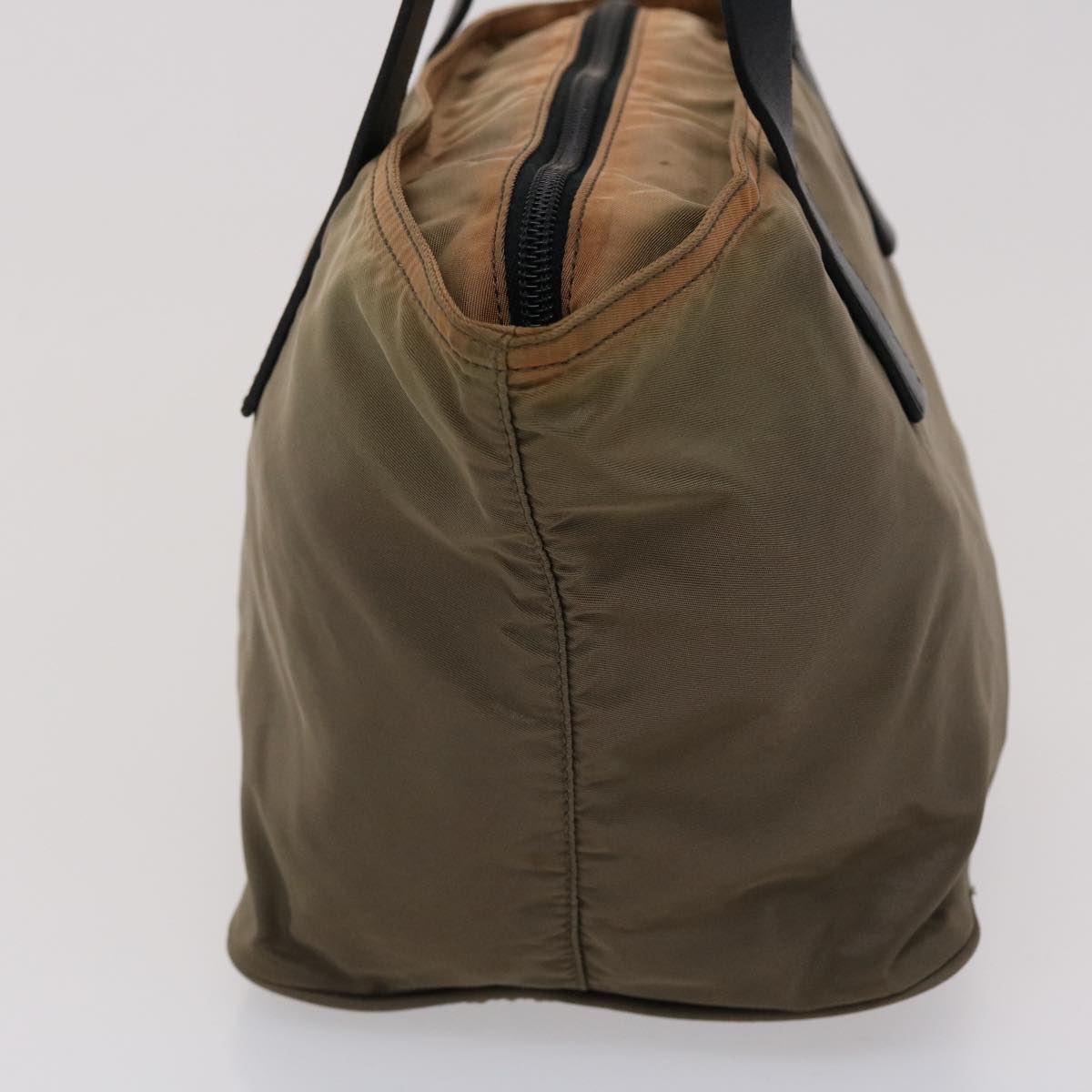 Prada Hand Bag Nylon Brown