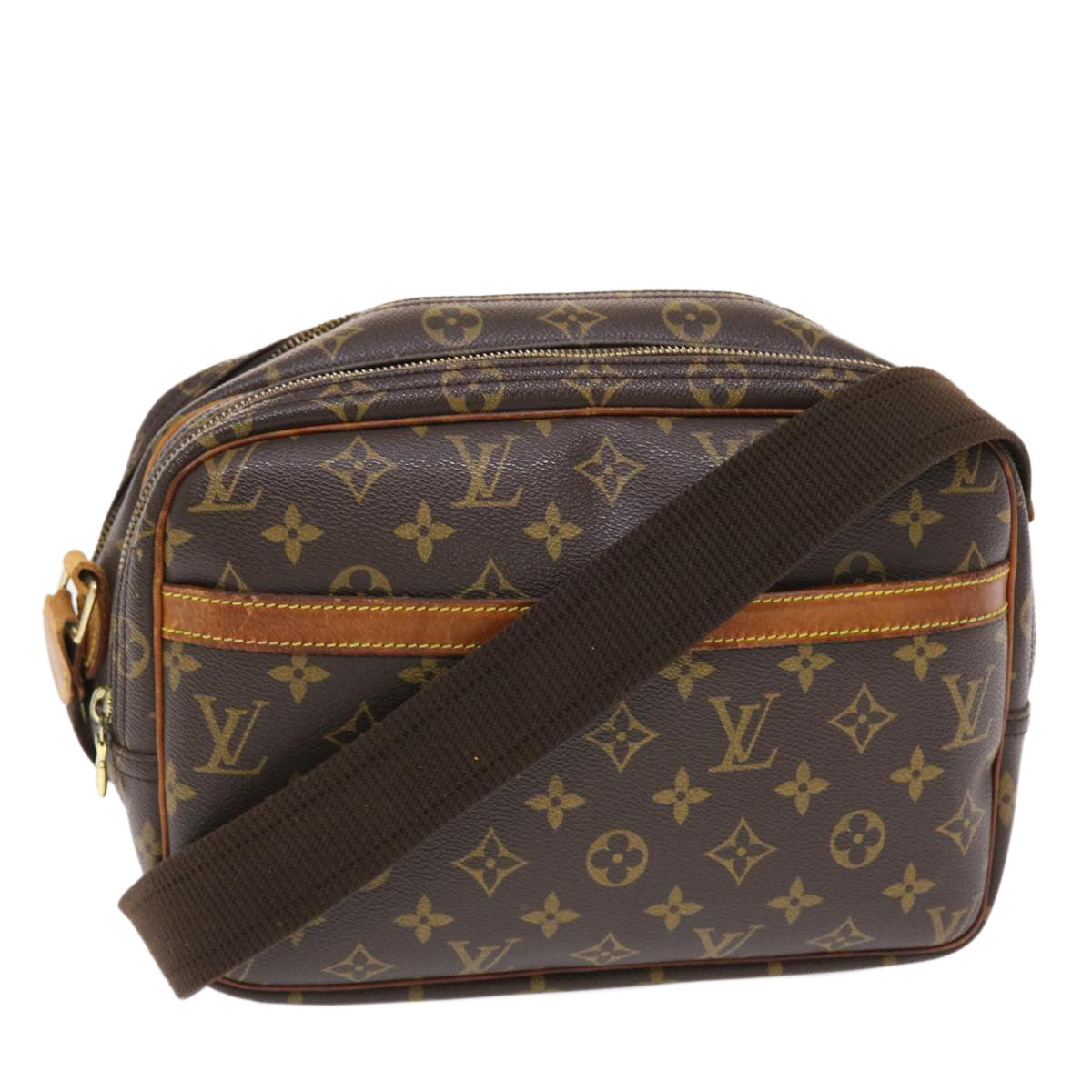LOUIS VUITTON Monogram Reporter PM Shoulder Bag LV Auth bs6918