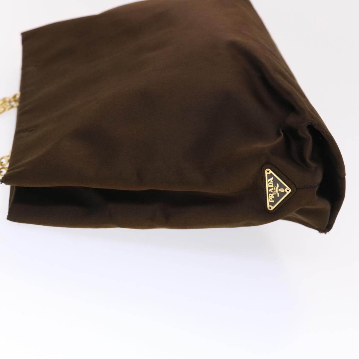 Prada Chain Shoulder Bag Velor Brown