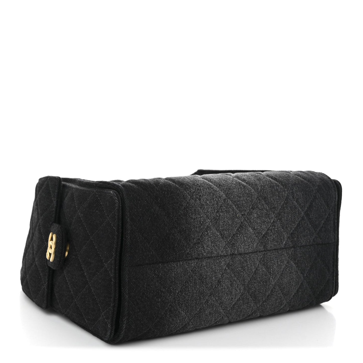 Washed Quilted Small Chanel 25 Handbag Black