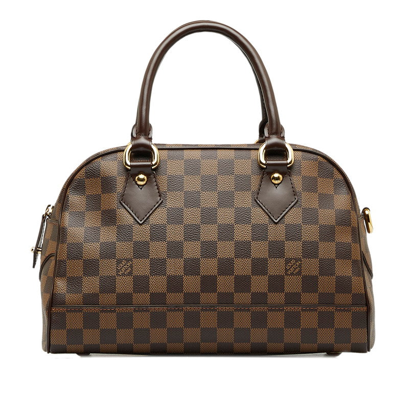 Louis Vuitton Damiere Duomo Handbag Mini Boston Bag Brown PVC Leather Louis Vuitton