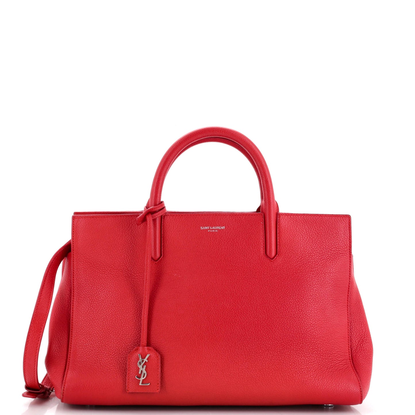 Luxury Saint Laurent Trending 2026 Rive Gauche Cabas Leather Small