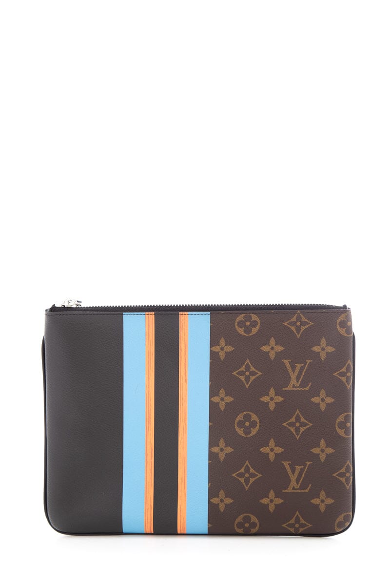 Louis Vuitton Monogram Stripe Pouchette Plate MM Clutch