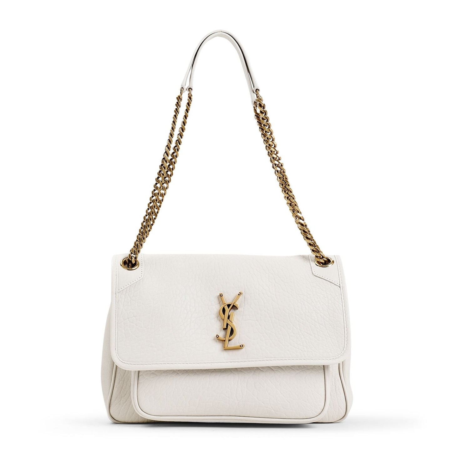 Luxury Saint Laurent Trending 2025 Women's Niki Cream-Coloured Medium Bag in Yellow |
