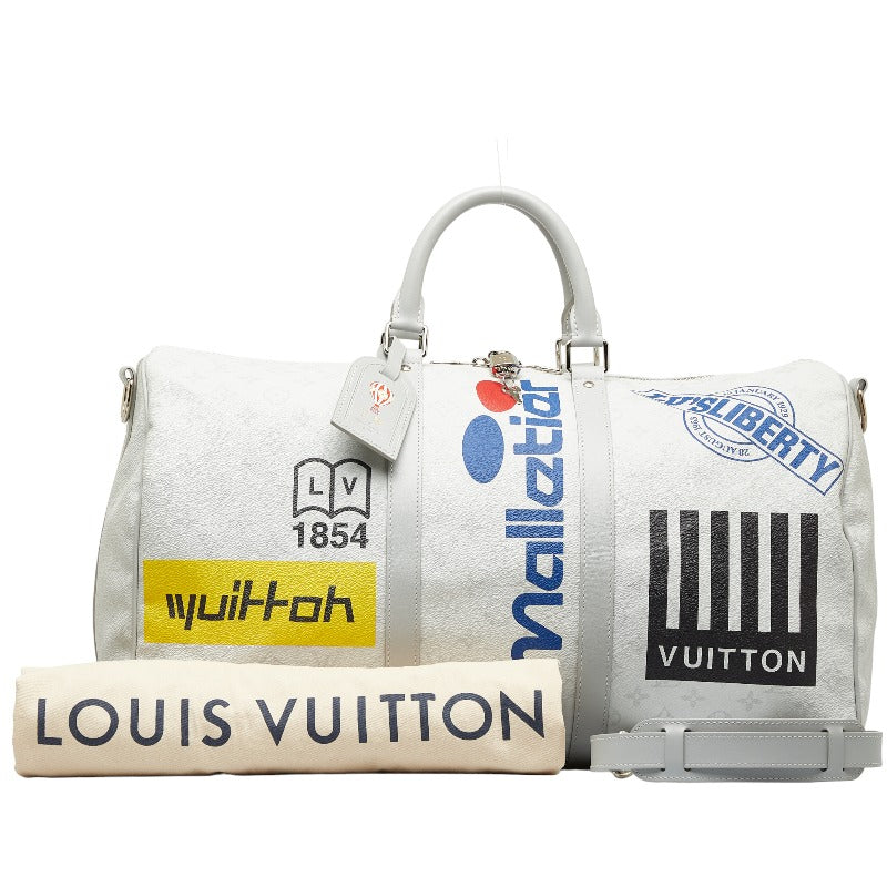 Louis Vuitton Patch Keepall Bandouliere 55 Boston Bag