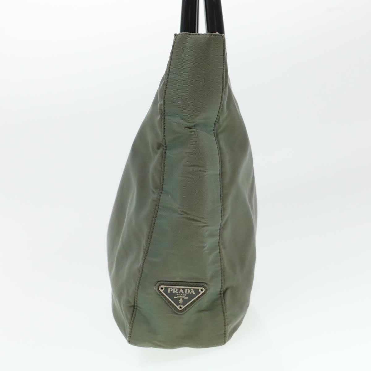 Prada Hand Bag Nylon Gray