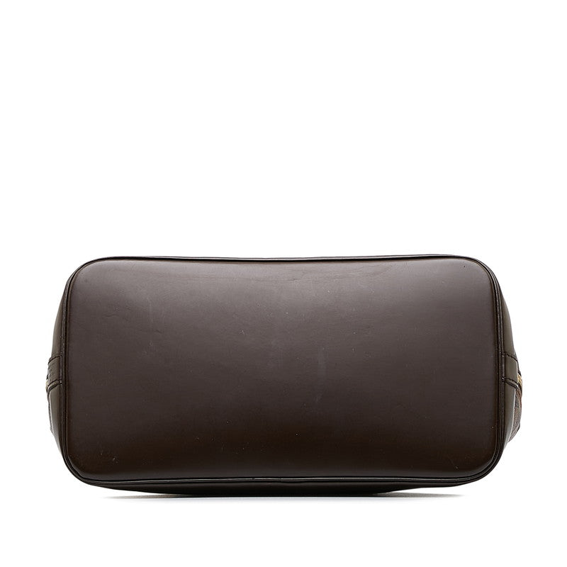 Louis Vuitton Alma Handbag Brown PVC Leather Louis Vuitton
