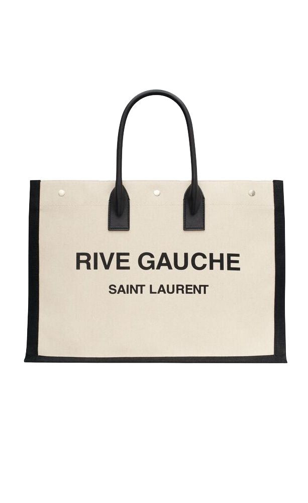 Luxury Saint Laurent Trending 2025 Men's Rive Gauche Tote Bag in Gregblack |