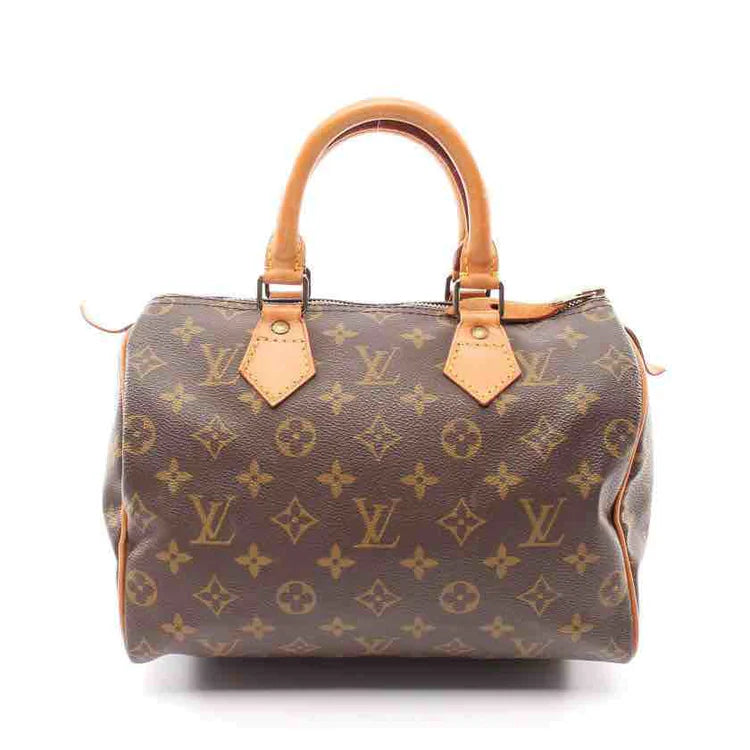 Louis Vuitton Monogram Handbag, Brown, Coated Canvas