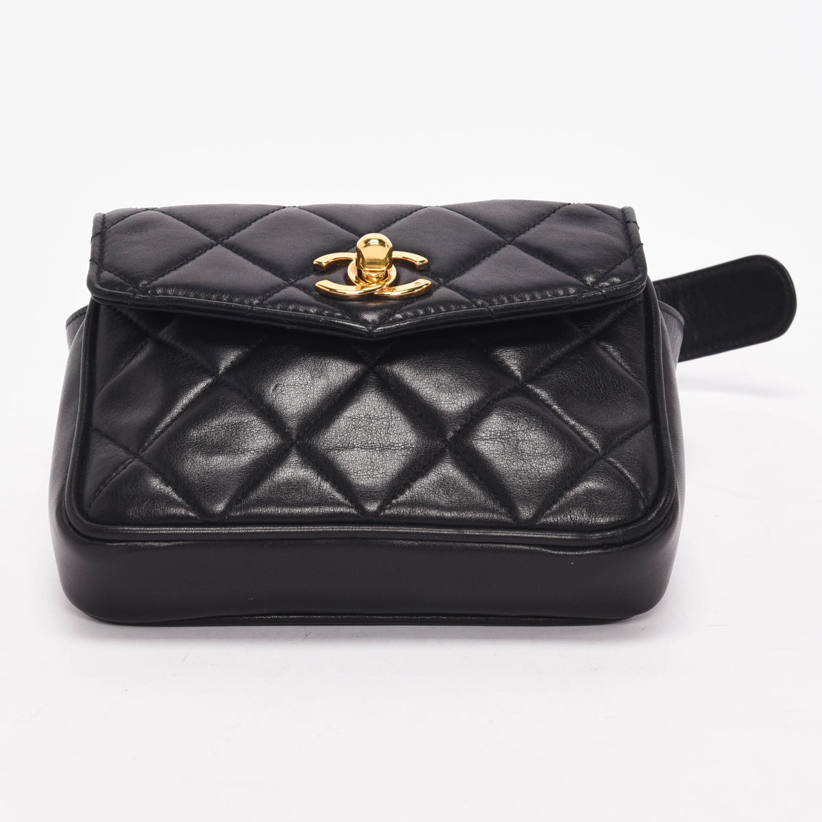 Chanel Black Quilted Lambskin Mini Belt Bag