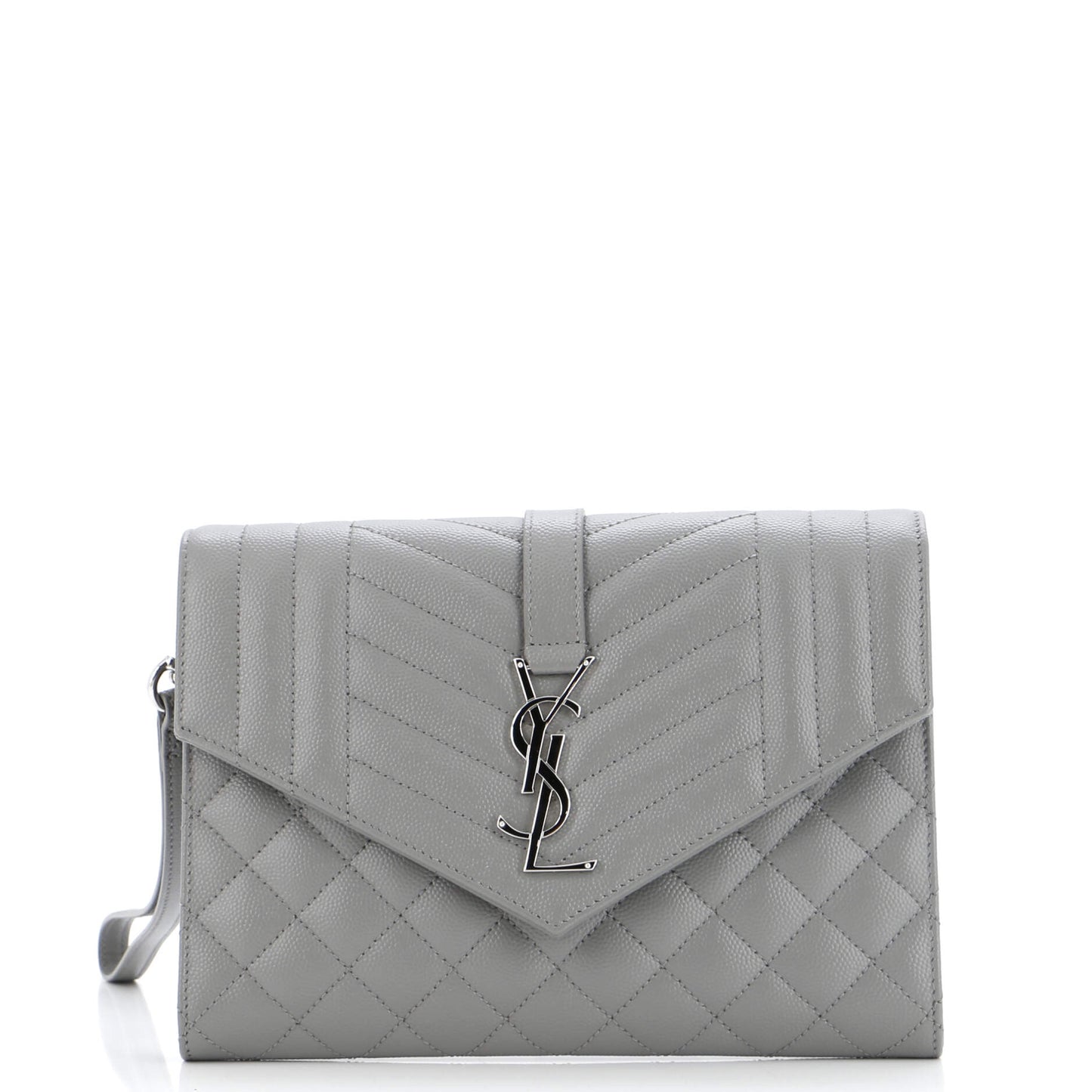 Luxury Saint Laurent Trending 2025 Classic Monogram Envelope Wristlet Clutch Mixed Matelasse Leather