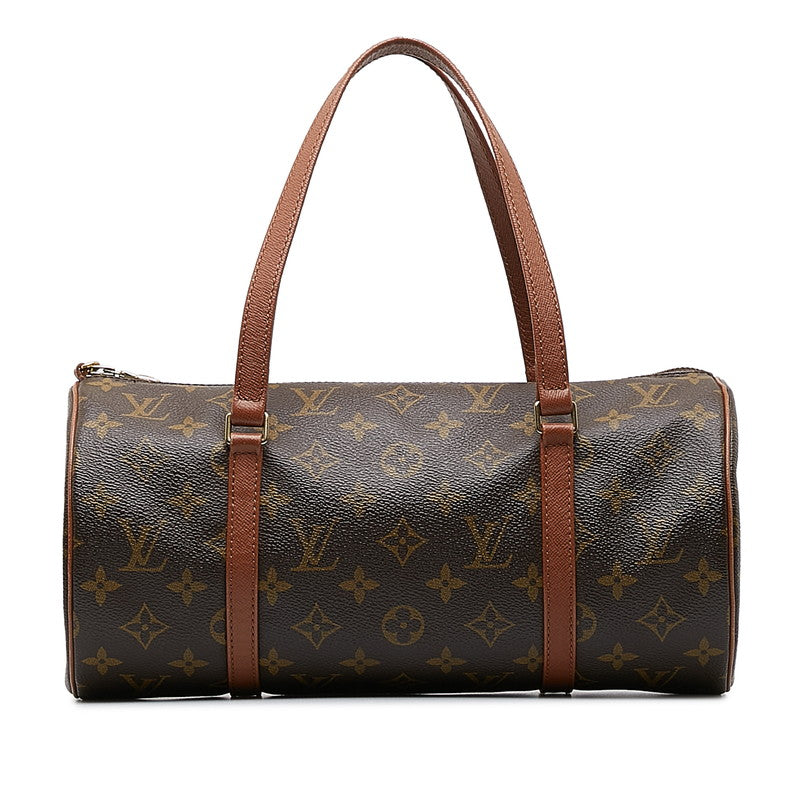 Louis Vuitton Monogram Papillon 30 (Old) Handbag Brown PVC Leather Louis Vuitton