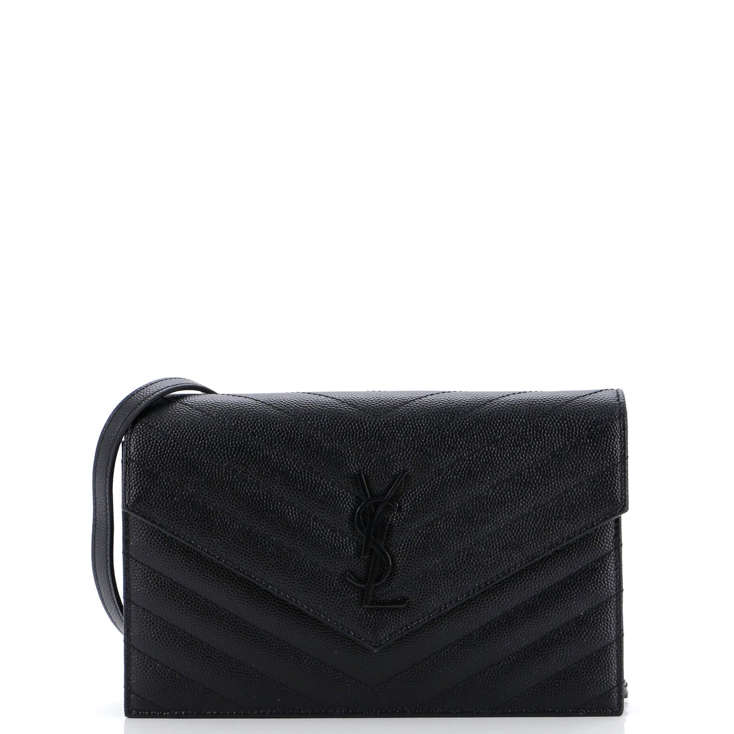 Luxury Saint Laurent Trending 2025 Classic Monogram Wallet on Chain Matelasse Chevron Leather Small