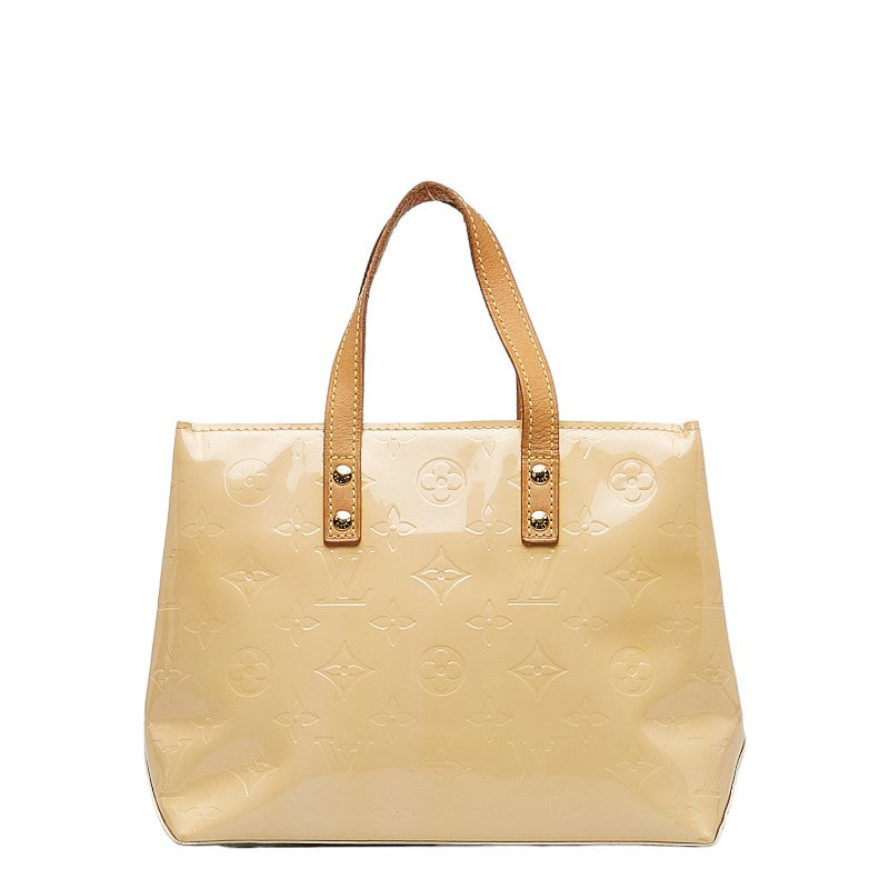 Louis Vuitton Verney Reed PM Handbag Nozzle Beige Patent Leather Louis Vuitton