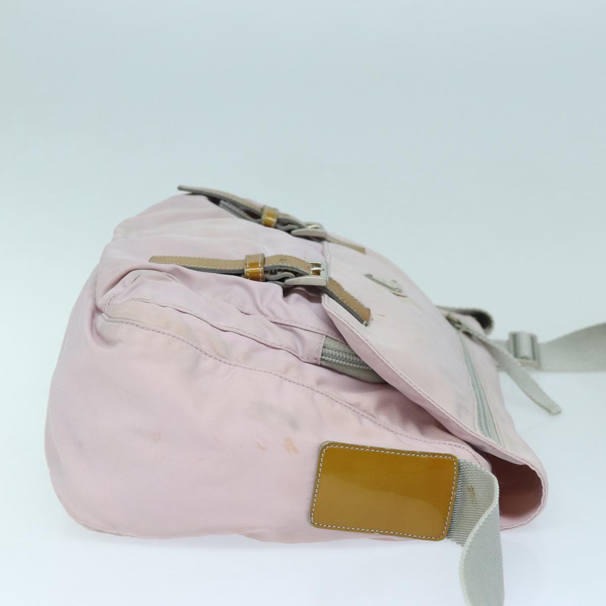 PRADA Shoulder Bag Nylon Pink Silver Auth
