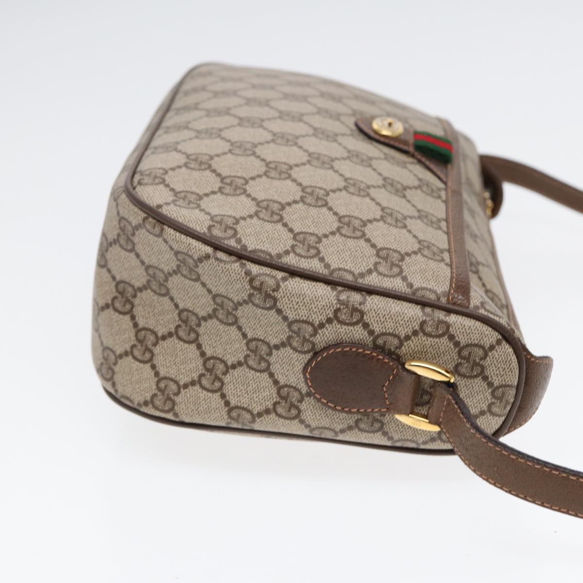 Gucci Leather Canvas Shoulder Bag