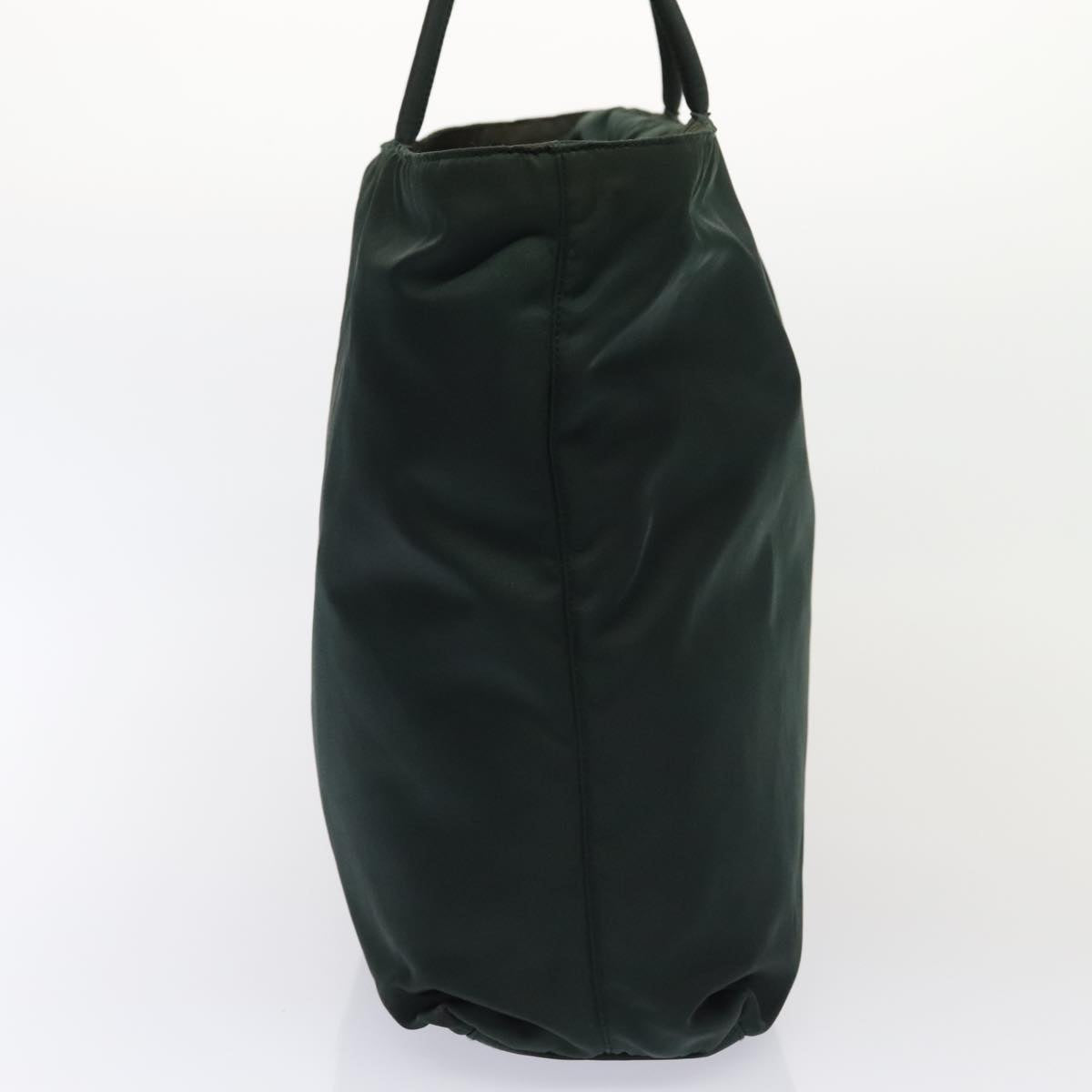 PRADA Tote Bag Nylon Green Silver Auth