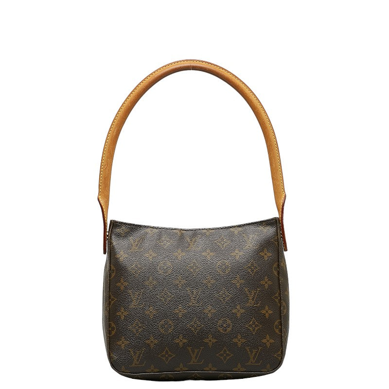 Louis Vuitton Monogram Looping MM Shoulder Bag Brown PVC Leather Lady Louis Vuitton