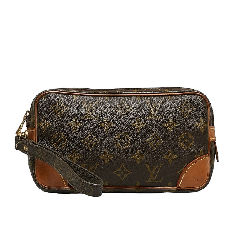 Louis Vuitton Monogram Marly Dragon PM Second Bag Brown PVC Leather Louis Vuitton