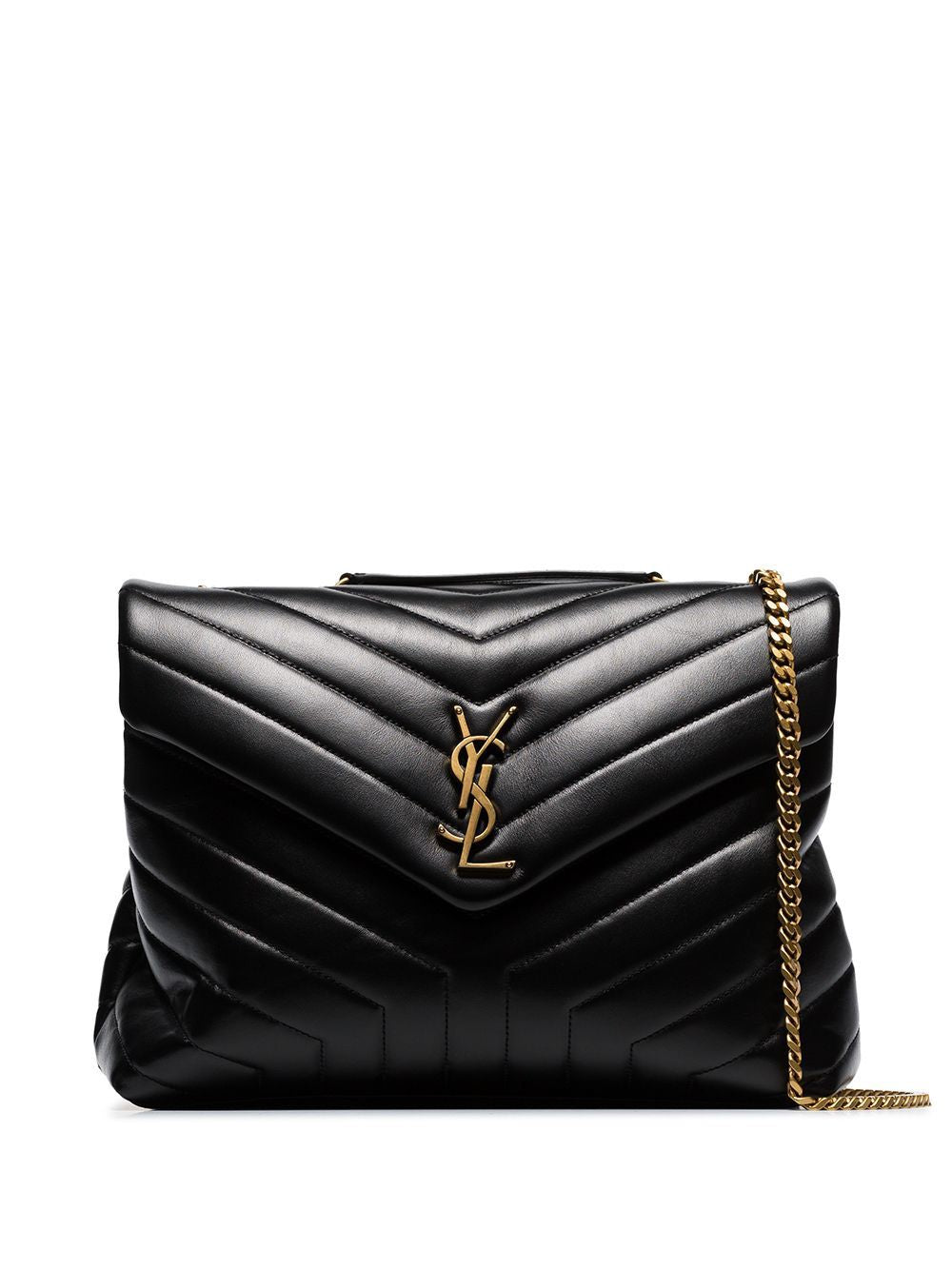 Luxury Saint Laurent Trending 2025 Women's Medium Loulou Shoulder Bag in Black | Size UNICA |