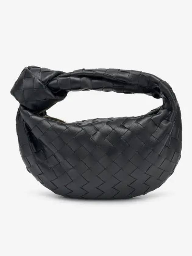 Luxury Bottega Veneta Jodie Intrecciato Small Tote Bag Black